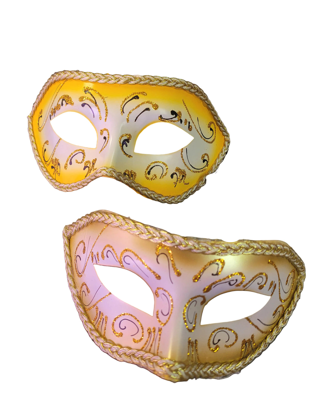 Star Power Fancy Glitter Masquerade Half Mask - Adjustable Fit