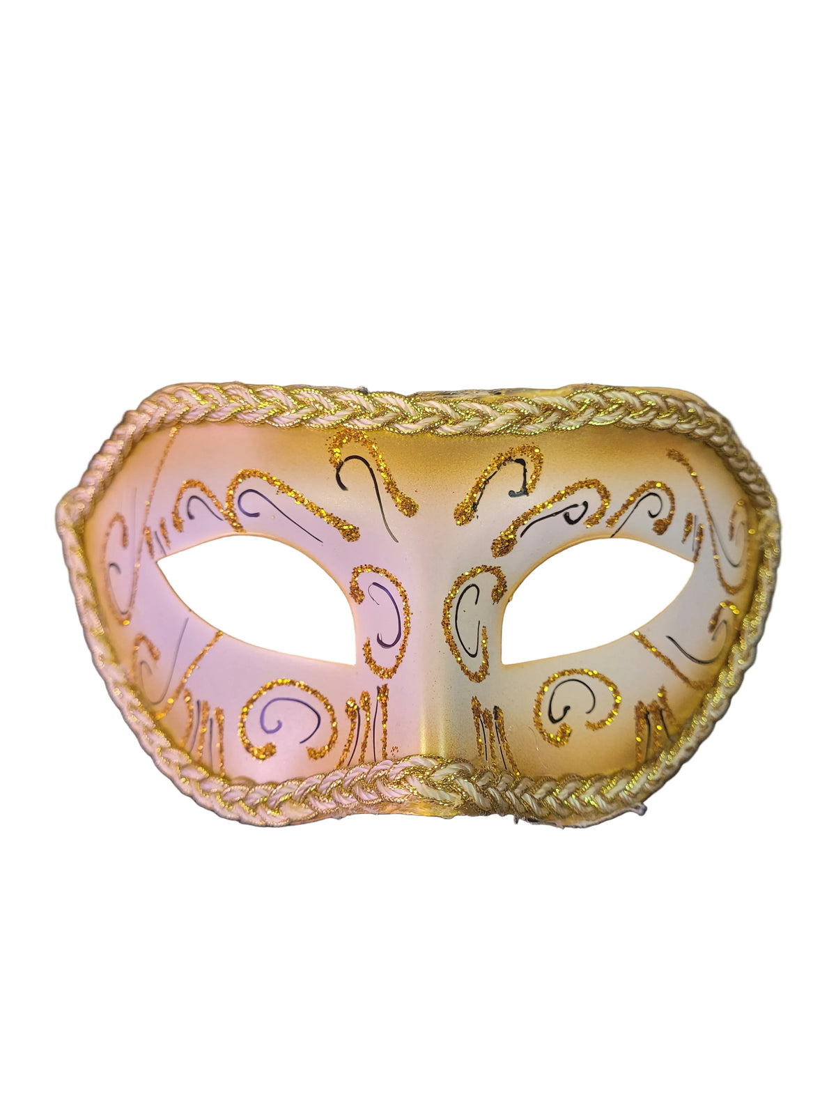 Star Power Fancy Glitter Masquerade Half Mask - Adjustable Fit