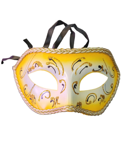 Star Power Fancy Glitter Masquerade Half Mask - Adjustable Fit