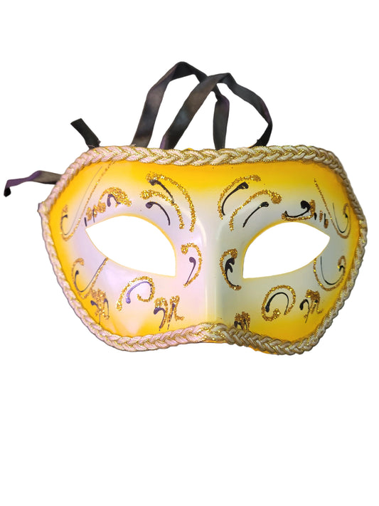 Star Power Fancy Glitter Masquerade Half Mask - Adjustable Fit