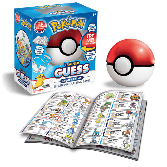 Pokémon Trainer Guess electronic game with Poké Ball controller and guidebook