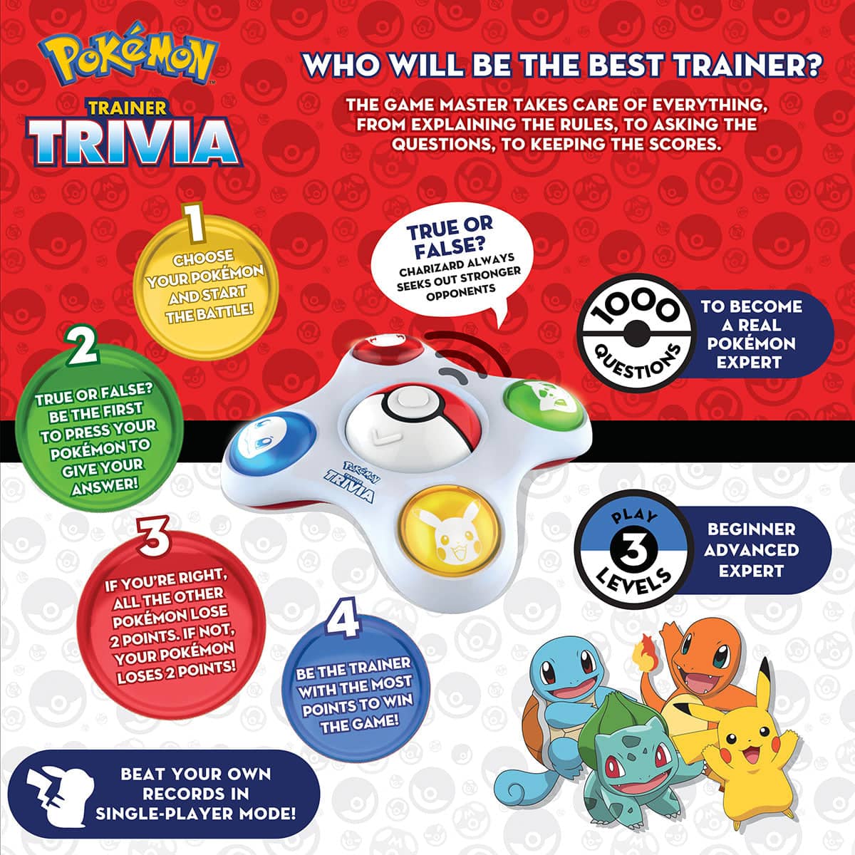 Pokémon Trainer Trivia Interactive Game - 1,000 Questions