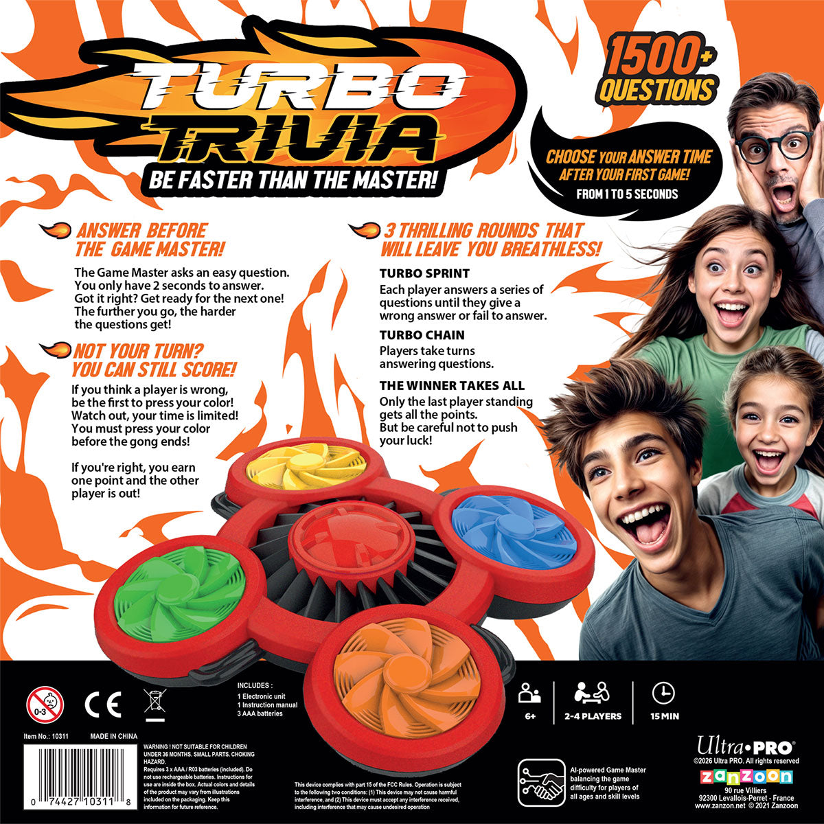 Turbo Trivia Electronic Family Quiz Game - Ages 6+