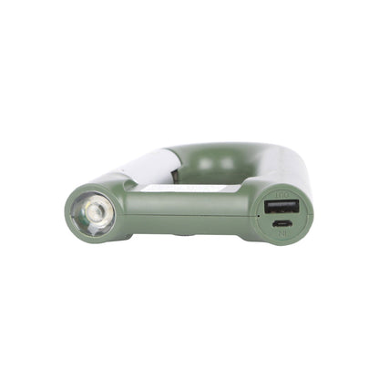 Carabiner Power Bank – 2,200mAh with LED Flashlight & Compass | Clip-On Charger for Hiking, Camping & Travel