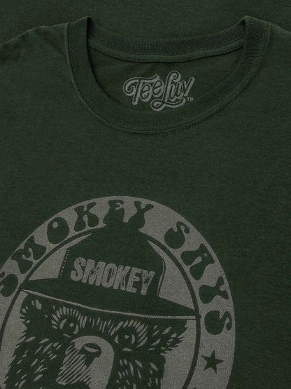 Smokey Bear "Keep It Green" Long Sleeve T-Shirt | Forest Green