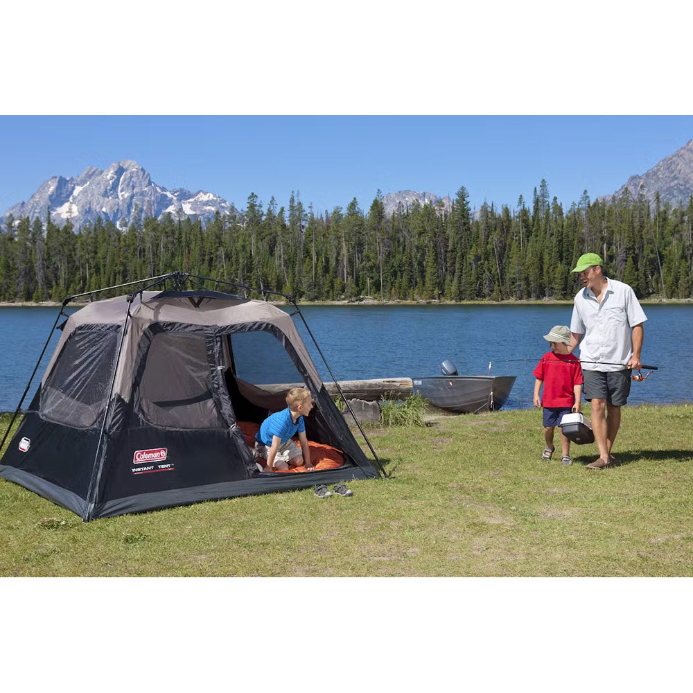 Coleman 4-Person Cabin Camping Tent - Instant Setup Black