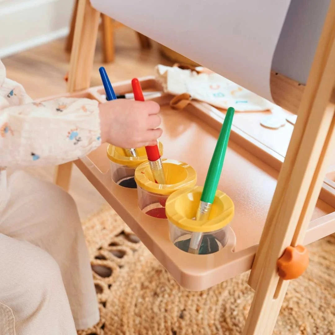 Tiny Land Magnitales Kids Art Easel, Double-Sided Magnetic Whiteboard & Chalkboard