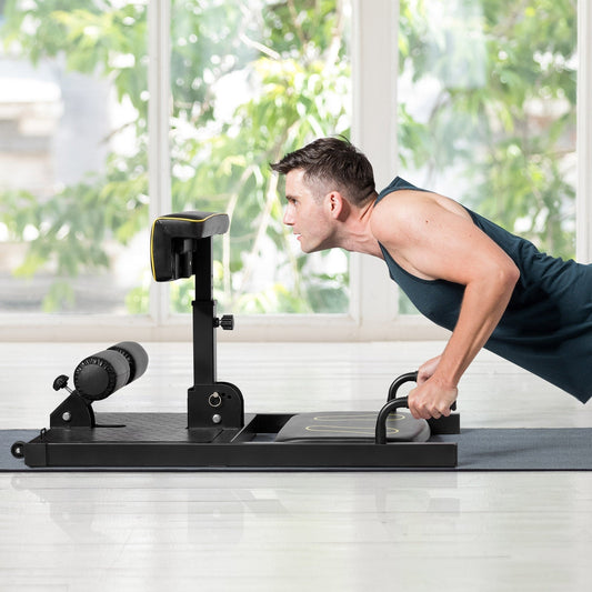 8-in-1 Home Gym Squat Machine | 220 lb Capacity | 9-Level Adjust | Iron Frame | Wheels | Full-Body