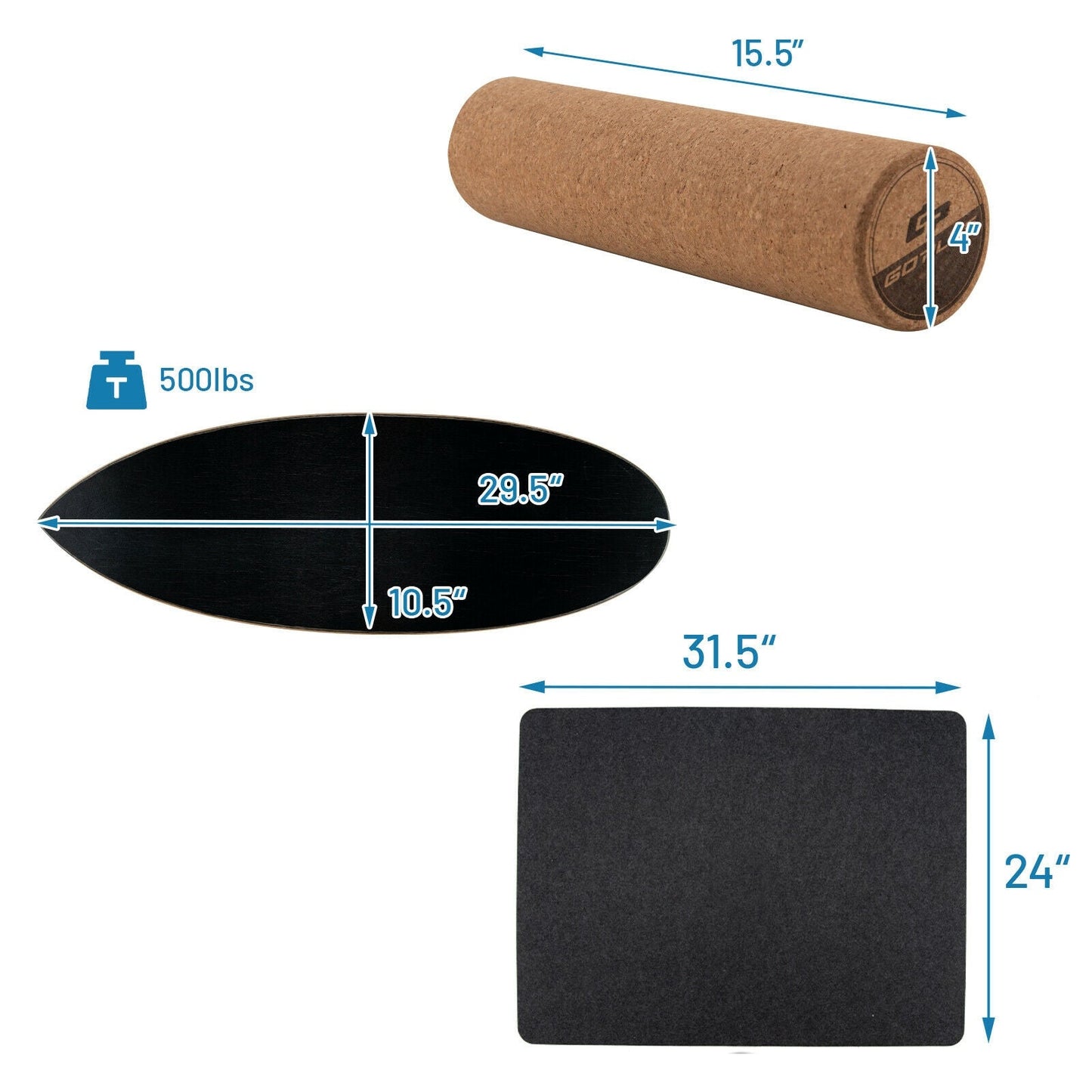 Balance Board Trainer for Core Strength | Surfing Skiing Yoga - Niksstuff