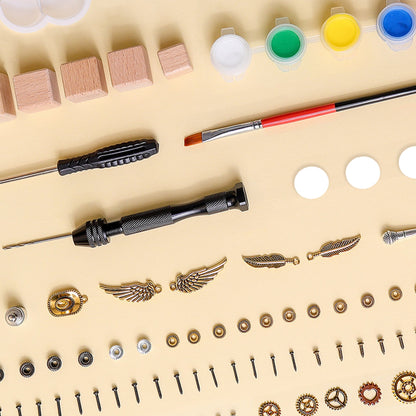 DIY Timber Train Kit | Wooden Train with LED Light & Paint - Niksstuff