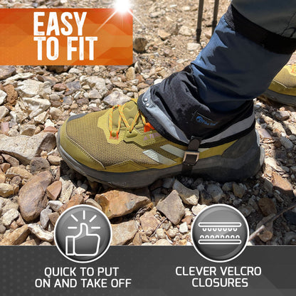 Pike Trail Mid Length Gaiters | 100% Waterproof | Rip-Stop Nylon | S/M Adjustable Fit