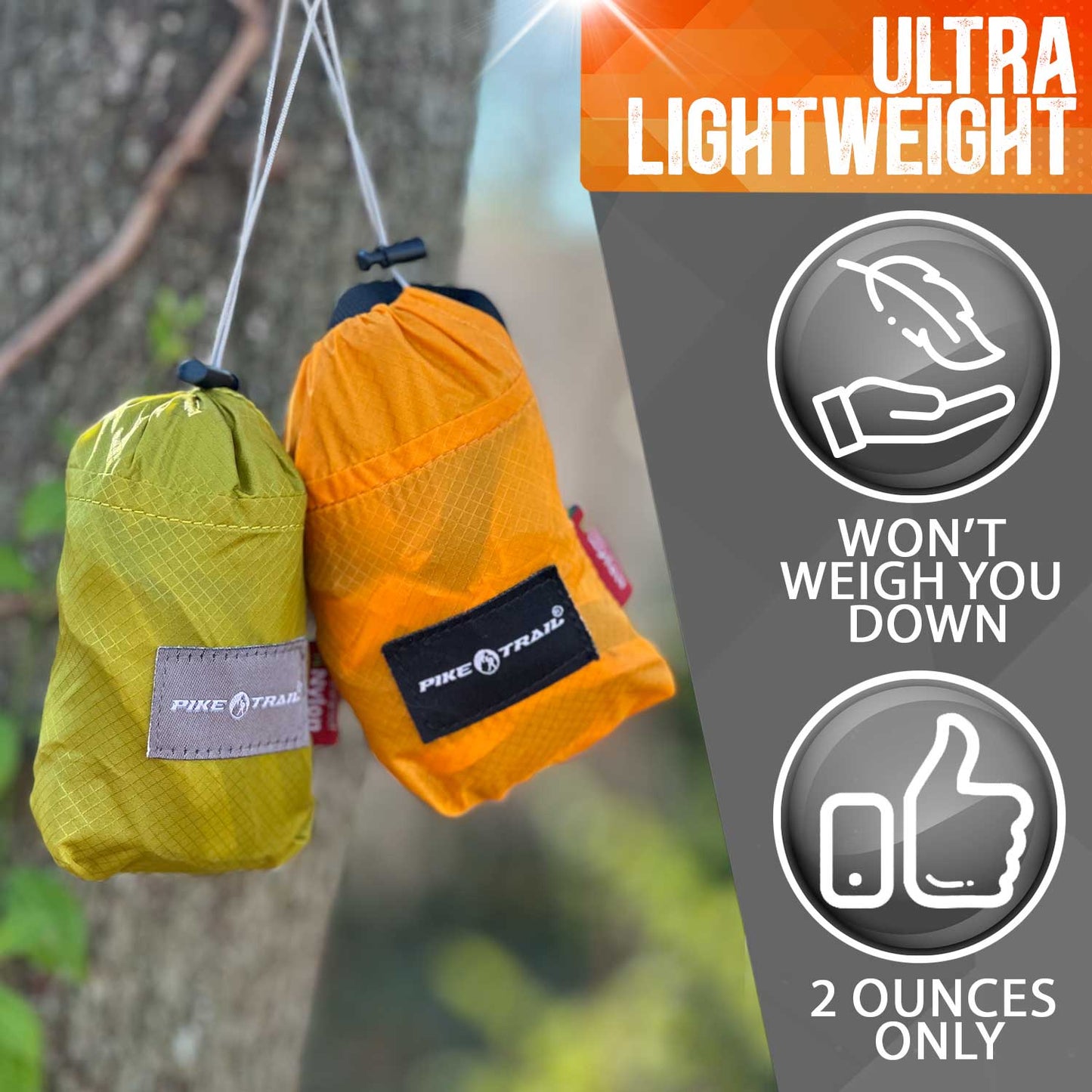 Pike Trail Fanny Pack | Water-Resistant | Hiking & Running | Orange Flame or Green Mantis