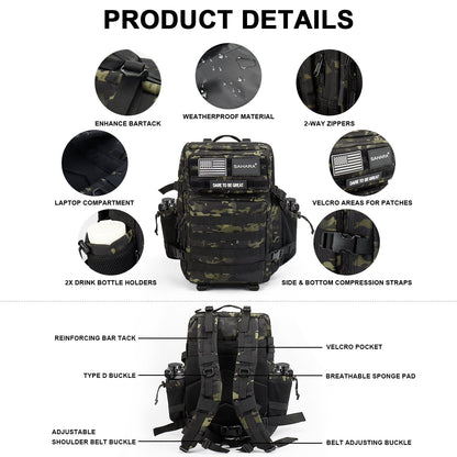 Raider Series Tactical Laptop Backpack | Fits 11"–17.3" | Military-Grade | 6 Colors
