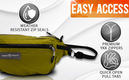 Pike Trail Fanny Pack | Water-Resistant | Hiking & Running | Orange Flame or Green Mantis