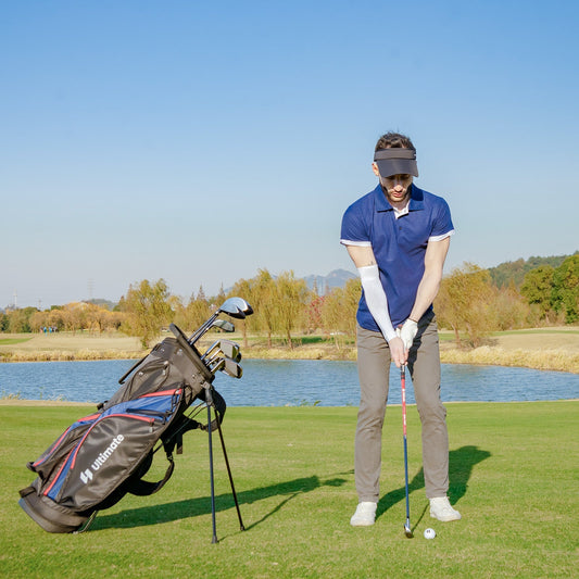 11-Piece Complete Golf Club Set | 460CC Driver | Full Bag with Cooler Pocket | Green or Blue
