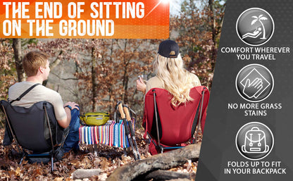 Pike Trail Ultralight Camp Chair | 2.2 lbs | 330 lb Capacity | Carry Bag Included
