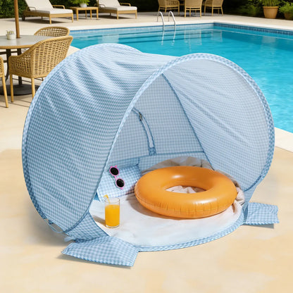 Tiny Land Kids Beach Tent Set with Sand Toys, UV Protection and Sandbag Anchors