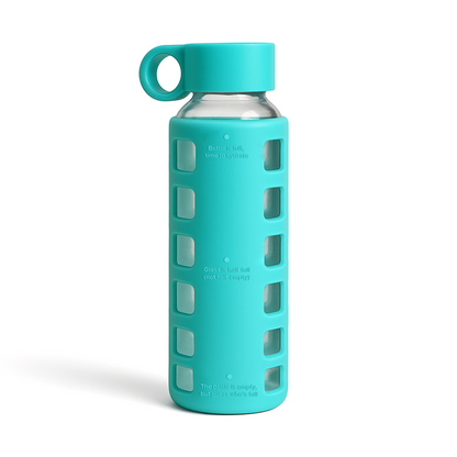 Purifyou Borosilicate Glass Water Bottle with Silicone Sleeve