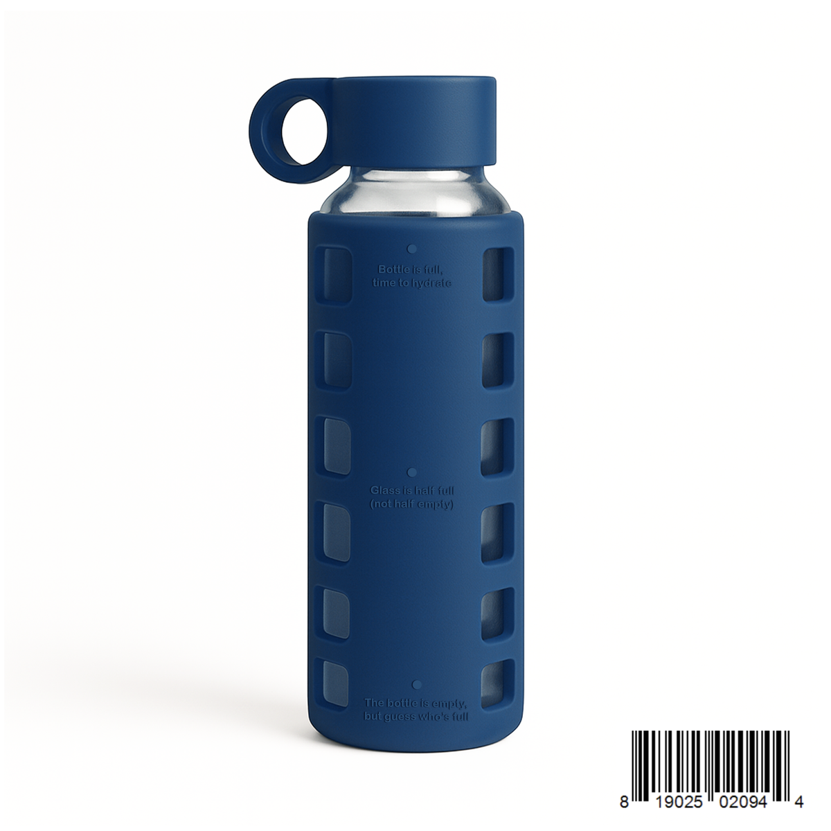 Purifyou Borosilicate Glass Water Bottle with Silicone Sleeve