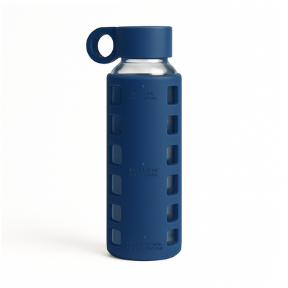 Purifyou Borosilicate Glass Water Bottle with Silicone Sleeve