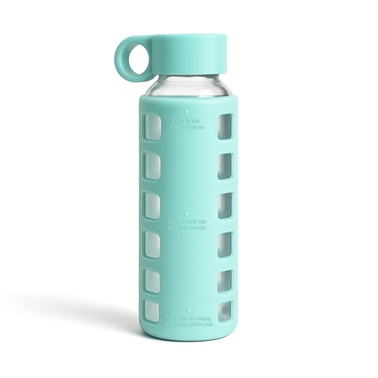 Purifyou Borosilicate Glass Water Bottle with Silicone Sleeve