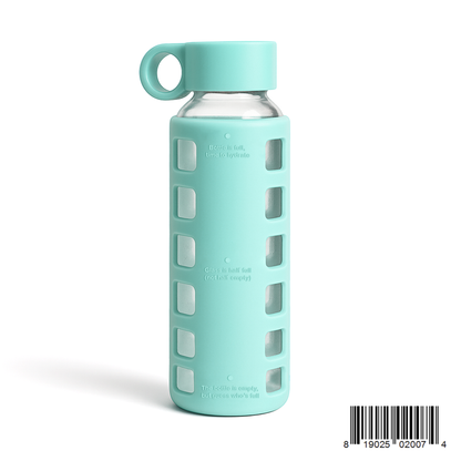 Purifyou Borosilicate Glass Water Bottle with Silicone Sleeve