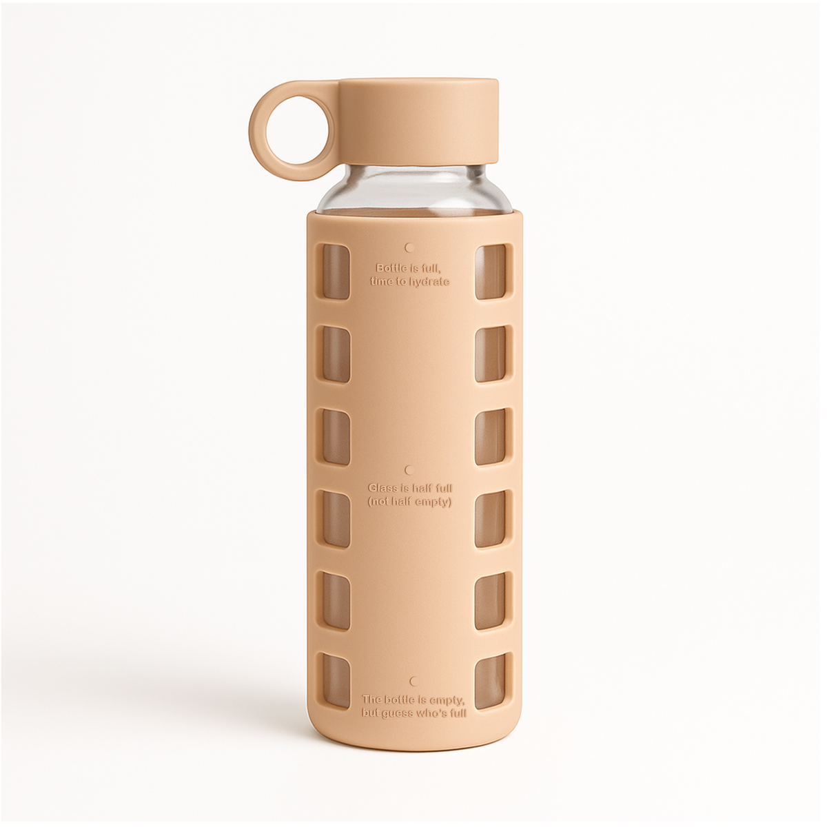 Purifyou Borosilicate Glass Water Bottle with Silicone Sleeve