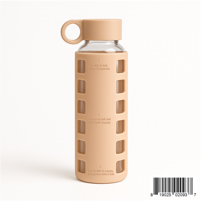 Purifyou Borosilicate Glass Water Bottle with Silicone Sleeve