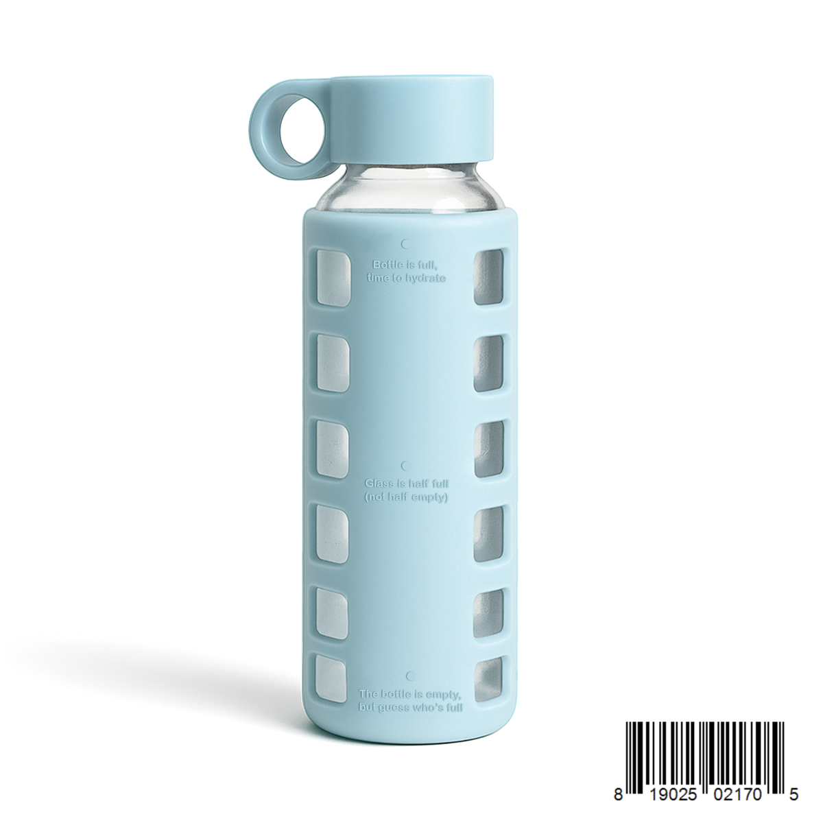 Purifyou Borosilicate Glass Water Bottle with Silicone Sleeve