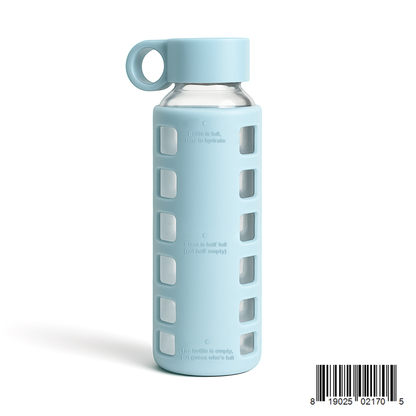 Purifyou Borosilicate Glass Water Bottle with Silicone Sleeve
