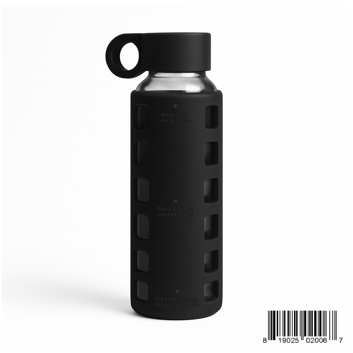 Purifyou Borosilicate Glass Water Bottle with Silicone Sleeve