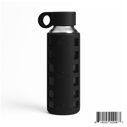 Purifyou Borosilicate Glass Water Bottle with Silicone Sleeve