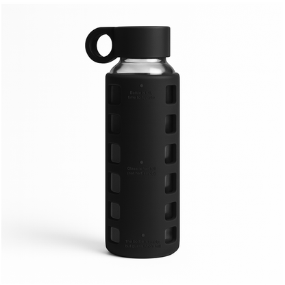 Purifyou Borosilicate Glass Water Bottle with Silicone Sleeve