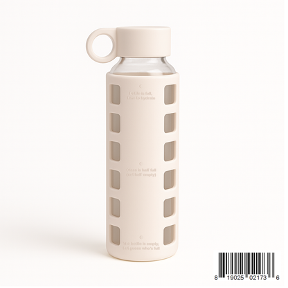 Purifyou Borosilicate Glass Water Bottle with Silicone Sleeve