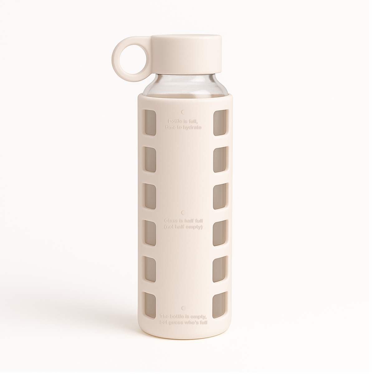 Purifyou Borosilicate Glass Water Bottle with Silicone Sleeve