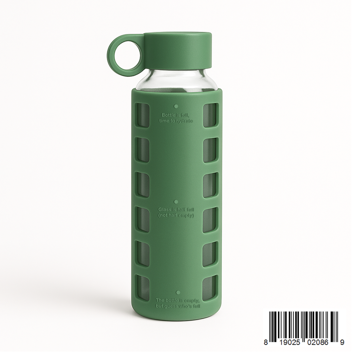 Purifyou Borosilicate Glass Water Bottle with Silicone Sleeve