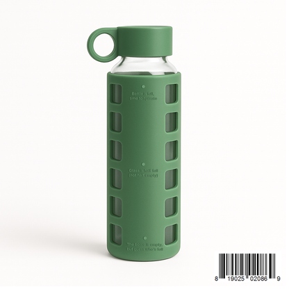 Purifyou Borosilicate Glass Water Bottle with Silicone Sleeve