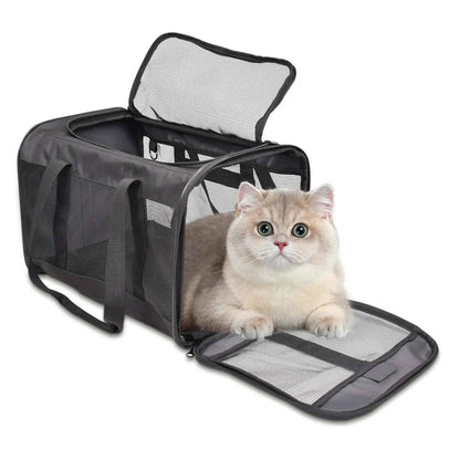 Goopaws Soft-Sided Airline-Approved Pet Carrier Bag | Cats & Dogs | 17"×11"×11" | 2 Colors