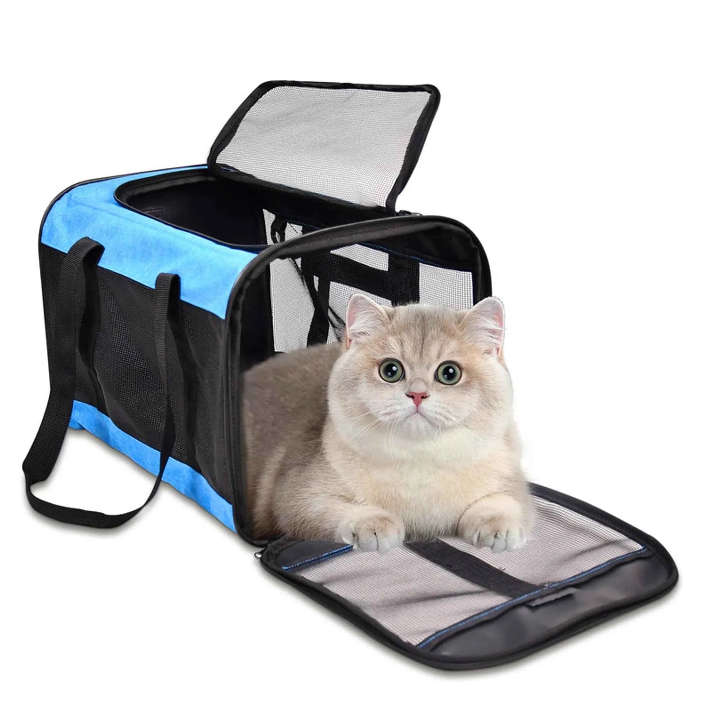Goopaws Soft-Sided Airline-Approved Pet Carrier Bag | Cats & Dogs | 17"×11"×11" | 2 Colors