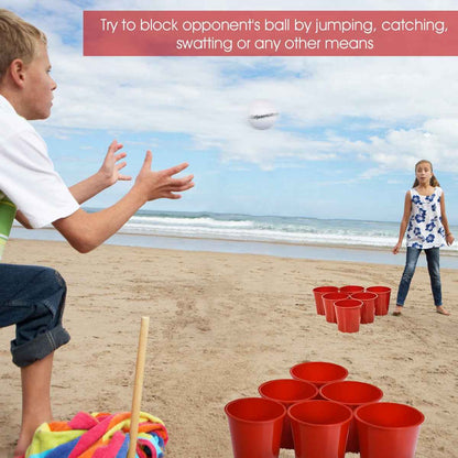 Yard Pong Giant Pong Game Set | 12 Buckets, 2 Balls & Carry Bag | All Ages