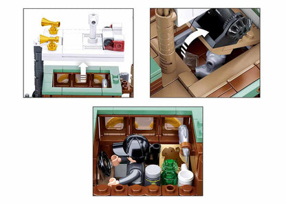 Model Bricks Fishing Sail Boat Building Brick Kit — 610 Pieces by Texas Toy Distribution - Niksstuff