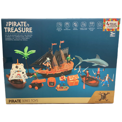 Pirate Treasure Play Set - 2 Ships, Figures, and Accessories