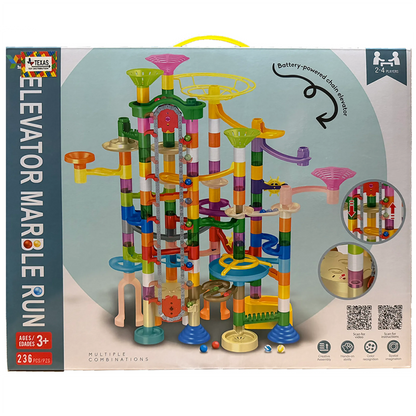 Elevator Marble Run Building Block Set - 236 Pieces