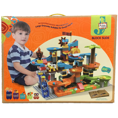 200-Piece Building Block Construction Set with Marble Drops
