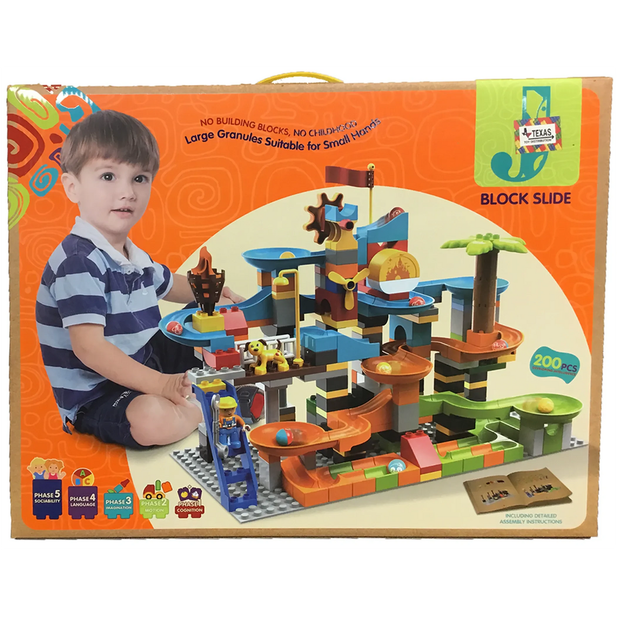 200-Piece Building Block Construction Set with Marble Drops