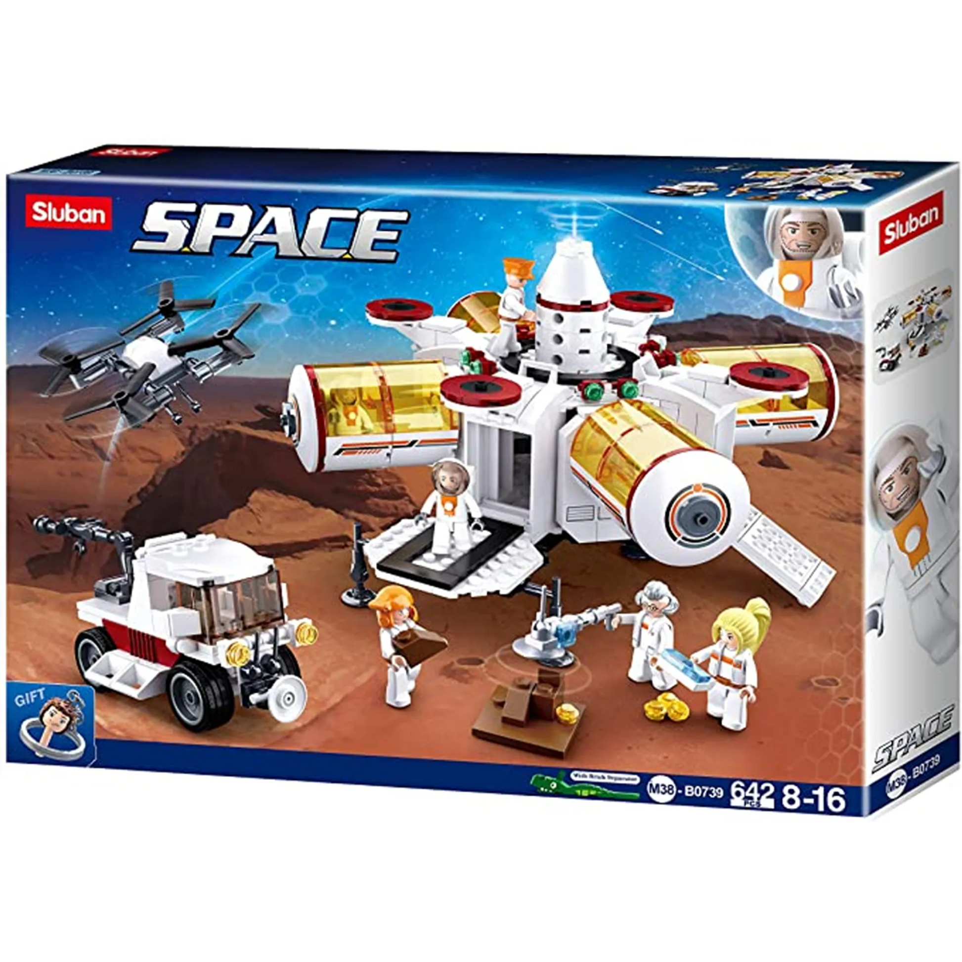 Space Colony Base Building Brick Kit (642 Pcs) - Niksstuff