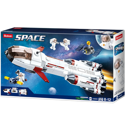 Saturn Space Expedition Rocket Building Brick Kit 468 Pcs - Niksstuff