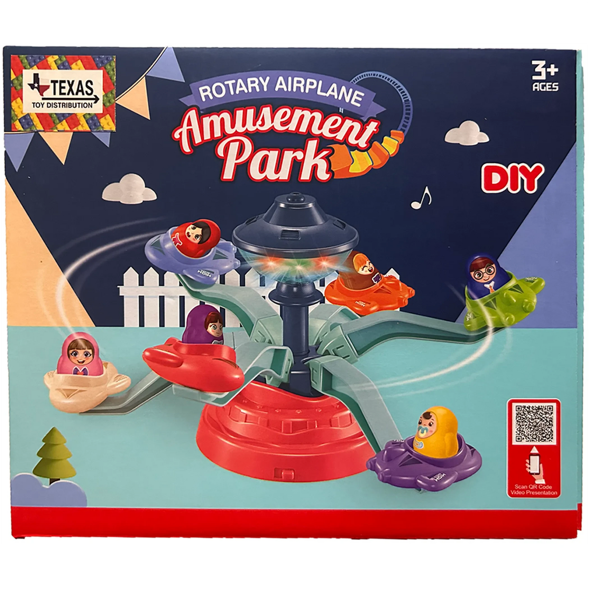 Rotating Airplane Carnival Toy with Lights and Music
