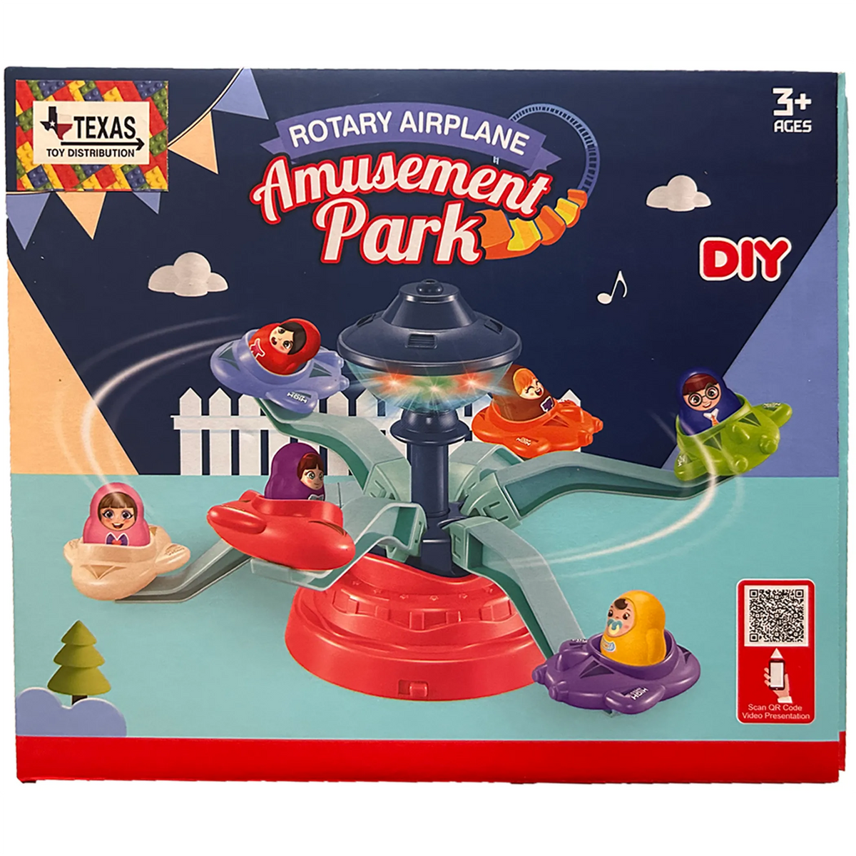 Rotating Airplane Carnival Toy with Lights and Music