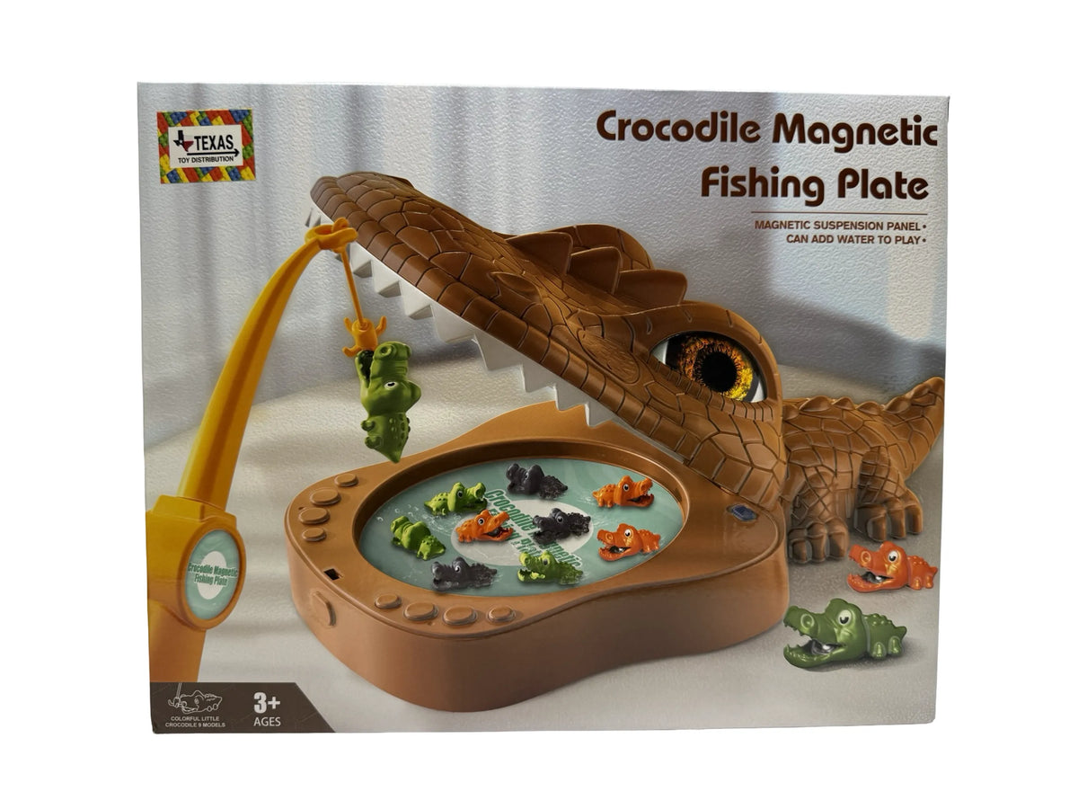Magnetic Crocodile Fishing Game with Water Suspension Plate